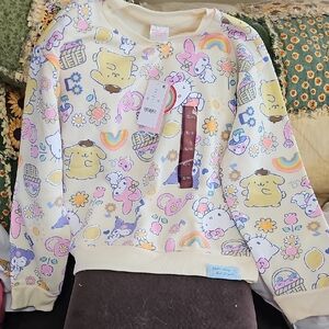 Cute Patterned Cream Sweater
